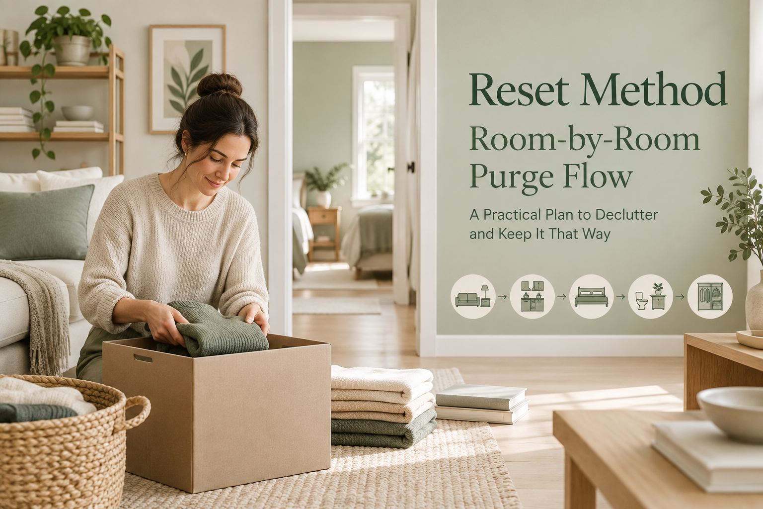 Reset Method Room-by-Room Purge Flow: A Practical Plan to Declutter and Keep It That Way